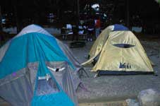 Our tents - free advertising for REI!